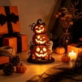 thumbnail image 5 of Acrylic Pumpkin Ghost 2D Ornament, Multicolor Halloween Tabletop Decor with Stacked Jack-O'-Lanterns, Cute Ghost and Candy Corn for Home, Desk, Shelf or Mantel, 5 of 6