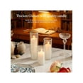 thumbnail image 5 of 24 Pcs Glass Hurricane Candle Holders Set - White Pillar Candles With Clear Glass Cylinder Vases 12 Candles + 12 Vases For Wedding Dating Party Table Centerpiece Decor, 5 of 9