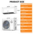 thumbnail image 2 of 12000 BTU Smart Mini Split Air Conditioner & Heat Pump, 22 SEER2, WiFi-Enabled, 750 Sq.Ft Coverage, Ultra Quiet 32DB, DIY Install Kit, 2 of 8