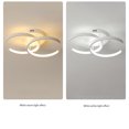 thumbnail image 3 of Luz De Techo Led De 18W Mientras / Cálido / Luz Natural Lámpara De Techo Moderna Lámpara Colgante En Forma De Semicírculo Luz De Techo Regulable Súper Brillante Para El Dormitorio Del Hotel Sala seitruly HA026457-01, 3 of 5