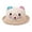 Beige, variant on Kids Girls Boys Cartoon Cat Straw Hat Roll up Ear Floppy Sun Hat for Girls Boys (Pink One Size)