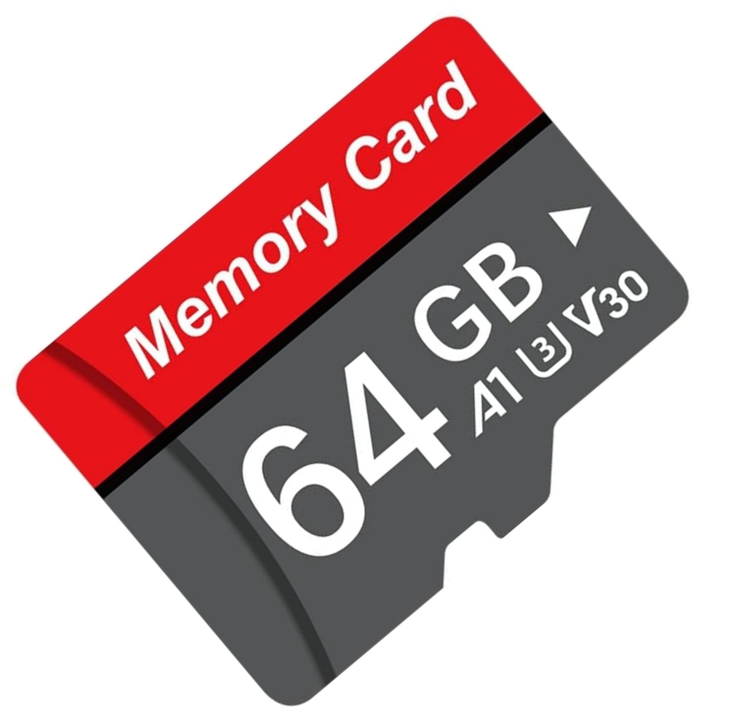 Odrey 64GB Class 10 U3 V30 microSDXC Flash Memory Card for Dash Cam - 100MB/s, Class 10, U3, V30, A1, 4K UHD, Full HD, UHS-I, Micro SD