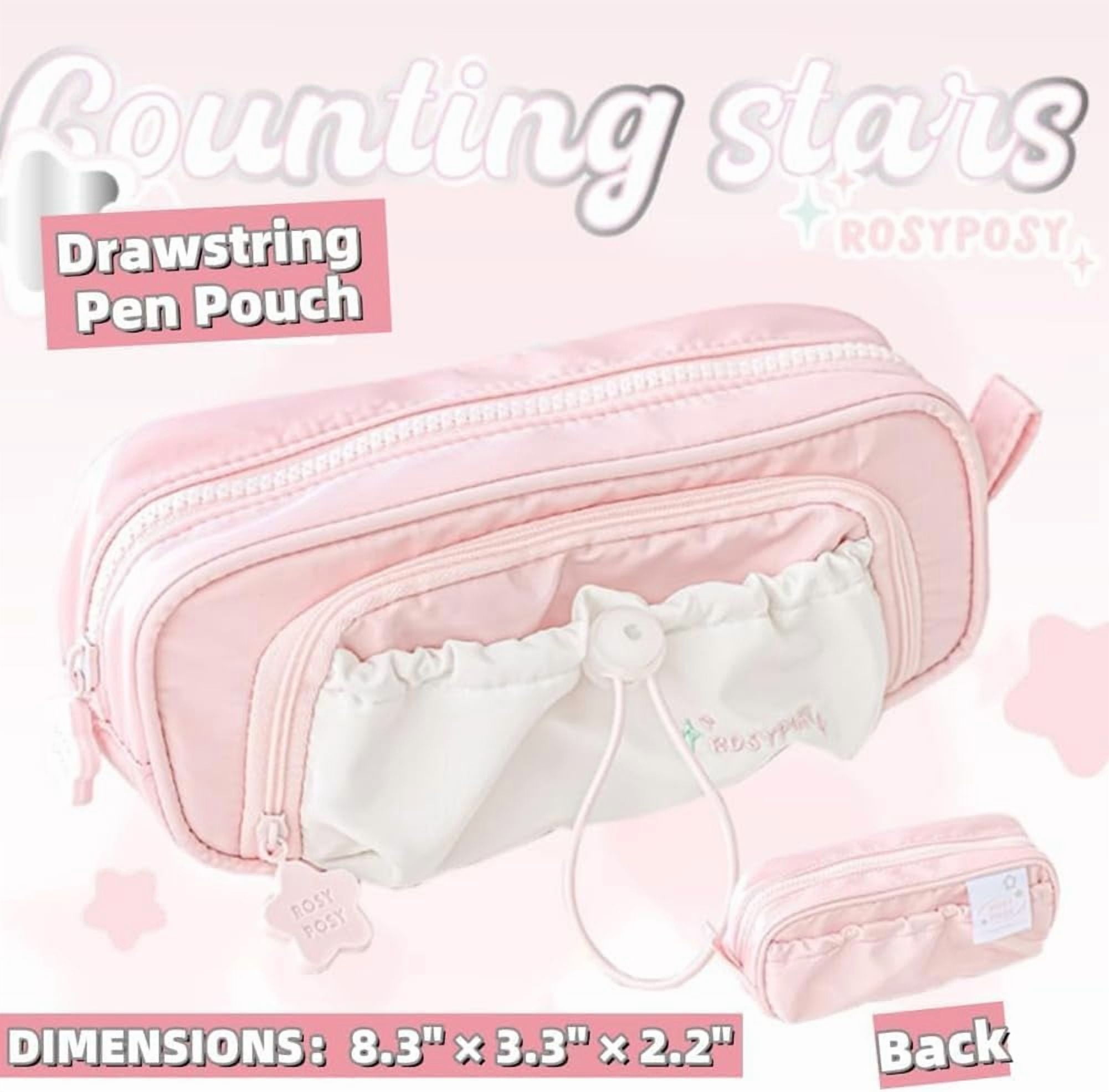 Trousse Rosy Posy - Grande Capacité Trousse À Crayons Crème