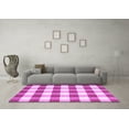 thumbnail image 3 of Ahgly Company Indoor Rectangle Checkered Pink Modern Area Rugs, 5' x 8', 3 of 4