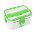 thumbnail image 2 of Electric Lunch Box Food Warmer: 100W Heated Lunch Box for Adults, 1.8L Portable Fast Heating Lunchbox Food Heater for Car, Truck, Work, Travel, Lonchera Elctrica Porttil 12/24V/110-230V Green, 2 of 4