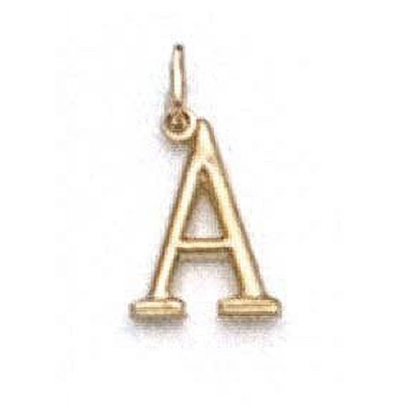 14k Yellow Gold Initial A Pendant 11/16 Inch Long