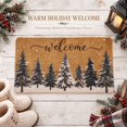 thumbnail image 5 of Christmas Coir Doormat Outdoor Welcome Mat, Snowy Forest Winter Design, 24x16 Inch, Heavy Duty Non-Slip Dirt Trapper for Entryway, Front Door, Porch Decor, 5 of 8