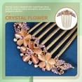thumbnail image 2 of MEIBUTYUP Rhinestone Flower Hair Comb for Women, Decorative Alloy Hair Accessory for Weddings, Parties, and Special Occasions, 2 of 6