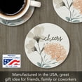 thumbnail image 2 of Thirstystone "Cheers Grey Floral" Single Absorbent Stone Coaster, 2 of 7
