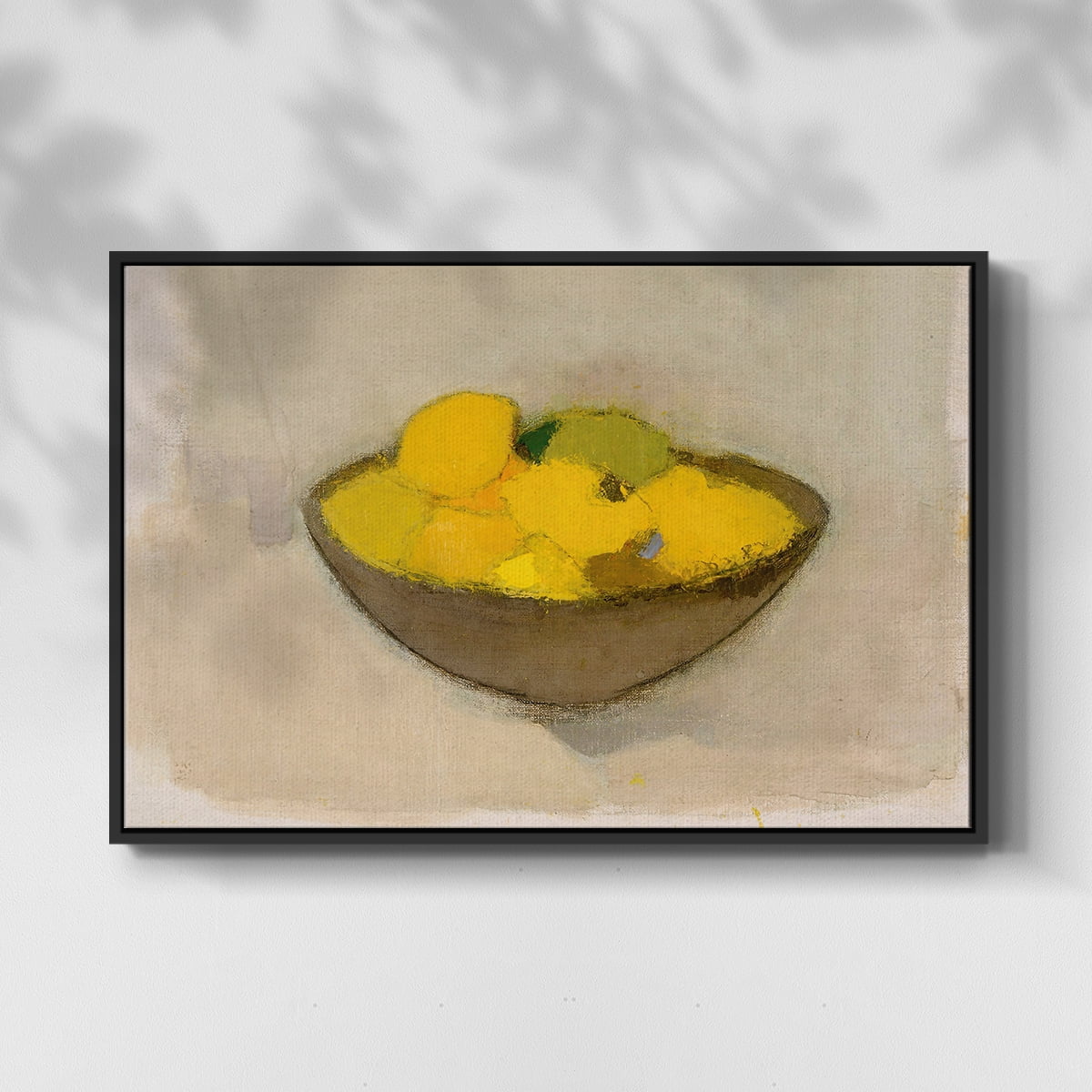 Vintage Botanical Print-LXXI By Wexford Home Framed in Black Wood Gallery Wrapped Canvas 17 in. x 25 in.