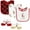Fancy Rudolph, variant on Infant Girl Cotton Bib and Sock Set, Wildflower, One Size
