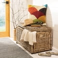 thumbnail image 2 of HPM9002B  30" Wicker Storage Trunk, Collapsible for flat storage, Rattan-Kubusoft Gray, Coastal for Office, Dorm Room-LivingRoom, Bedroom, Dining Room, Natural, 2 of 12
