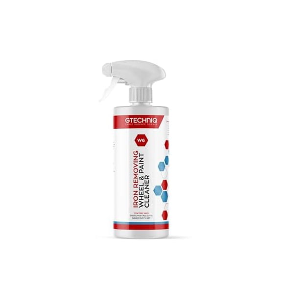 Gtechniq W6 Iron Removing Wheel & Paint Cleaner for Cars 16.9 fl oz | Powerful Iron and Fallout Remover, Dissolves Contaminants Safely, Protects Paintwork and Wheels