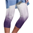 thumbnail image 1 of Moda mujer cintura elástica Yoga deporte Floral estampado pantalones Leggings pantalones recortados Fridja  alkflakhf38128, 1 of 5