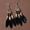black, variant on Teardrop Fringe Feather Earrings For Women, Long Bohemian-Style Pearl Earrings, European And American-Style Ethnic-Inspired Travel And Vacation Accessories