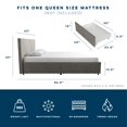 Novogratz Kelly Upholstered Storage Bed Frame, Queen, Light Gray Velvet