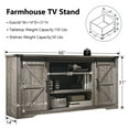 thumbnail image 4 of T4TREAM Farmhouse TV Stand with 4 Drawer for TVs up to 75", Farmhouse Entertainment Center with Adjustable Shelves & Barn Door, Gray, 4 of 8