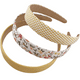 thumbnail image 1 of Diadema floral simple, diadema dura de moda bohemia, diadema de cinta, diadema de color sólido para niñas y mujeres Adepaton CPB-DE-LYY833-1, 1 of 5