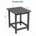 thumbnail image 3 of Towallmark Square HDPE Outdoor Side Table, Durable Adirondack Patio End Table, Weather Resistant & Easy To Assemble, For Beach Porch(Grey), 3 of 7