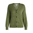 thumbnail image 5 of Time and Tru Women’s Cotton Boyfriend Cardigan Sweater, Lightweight, Sizes XS-XXXL, 5 of 5