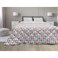 thumbnail image 1 of Chevron Down Alternative Comforter, Zigzag Geometric Patten in Blue Shades Abstract Symmetric Arrows Motif, Microfiber Quilt for All Season, 5 Sizes, Grey White Petrol Blue, by Ambesonne, 1 of 3
