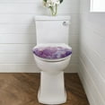 thumbnail image 2 of SEANATIVE Purple Gold Marble Toilet Lid Cover Washable Toilet Lid Seat Protector Cover for Bathroom Easy to Clean Elongated Toilet Seat Cover Soft Accessories Decor, 2 of 6
