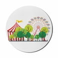 thumbnail image 1 of Circus Mouse Pad for Computers, Circus Carnival Scene with Ferris Wheel and Tree Images Cool Fun Park Show, Round Non-Slip Thick Rubber Modern Gaming Mousepad, 8" Round, Multicolor, by Ambesonne, 1 of 2