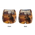 thumbnail image 3 of Balery Western Desert Cowboy Cloud Pantalones cortos deportivos para mujer con forro y dos bolsillos, elásticos, para entrenamiento, gimnasio, yoga-X-Large, 3 of 7