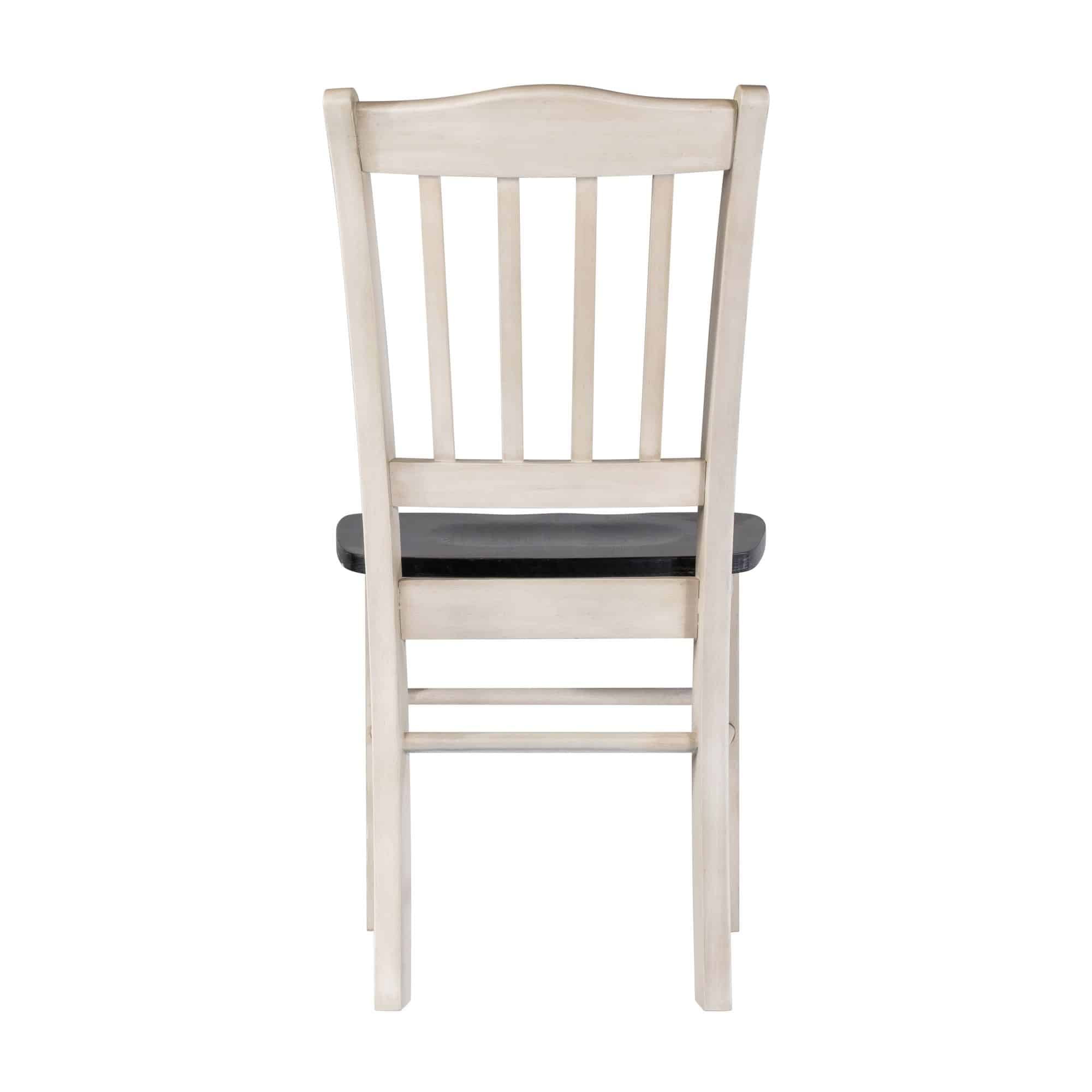 Shaker Dining Chairs - Set of 2 - European Black Ash/Antique White