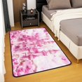 thumbnail image 2 of Princess Castle Area Rug 3'x5',Romantic Love Heats Fairy Tale Floral Decorative Rug for Bedroom Playroom Backyard,Pink Blooming Roses Flowers Girly Non Slip Carpet for Kids Adults, 2 of 5