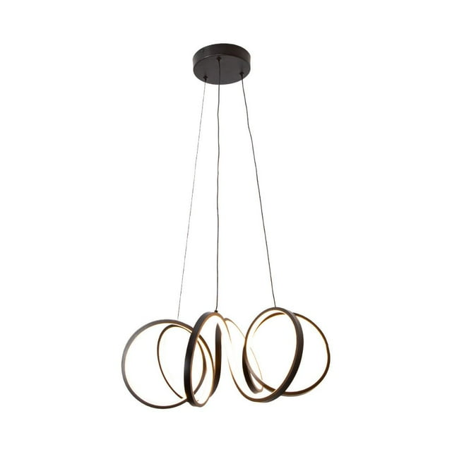 Lámpara colgante LED LámparaYa 3000K negro espiral 36W 1620 lm