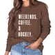thumbnail image 2 of Sudadera de cuello redondo y manga larga con letras estampadas, corte holgado para primavera/otoño, talla XL Comodidad informal para amantes del café, 2 of 5