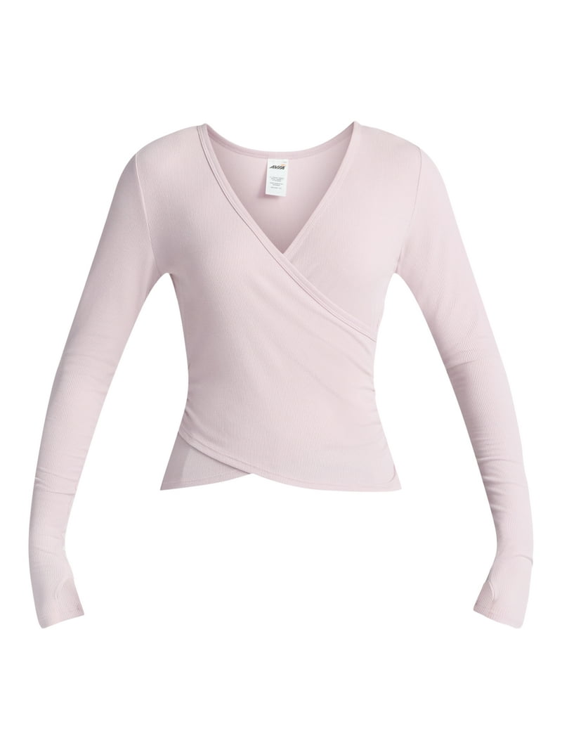 Avia Women's Reversible Wrap Top with Long Sleeves, Sizes XS