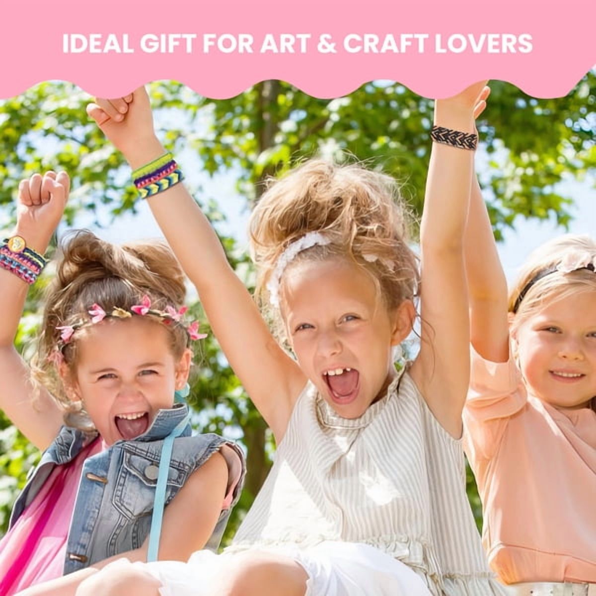 Friendship Bracelet Making Kit for Girls - DIY Arts and Crafts Birthday Gifts for 8-12 Years Old Kids, Multi-Coloured Bracelets String Jewelry Maker Kits Toys Children's Party Travel Activity
