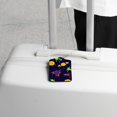 thumbnail image 5 of Square 2Pack PU Leather Space Rocket Planets Cruise Luggage Tag with Privacy Cover and Stainless Steel Ring - Suitable for Travel Handbags Backpacks Luggage Tags, 5 of 6