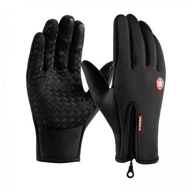 2 Guantes De Invierno Resistentes Al Viento Y Con Aislamiento Para Motociclismo, , Talla XL, Color Negro