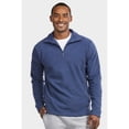 thumbnail image 2 of DailyWear Mens Polar Fleece Quarter Zip Pullover Sweaterr Denim, XLarge, 2 of 4