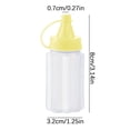 thumbnail image 2 of CuiLiyq 4 Pcs Mini Jam Squeeze Bottle Jar, Sauce Seasoning Box with Lid, Squeeze Bottle Portable Kitchen Easy Clean Spices Storage Container (Yellow), 2 of 5