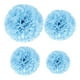 thumbnail image 5 of Pompones de papel Matsuzay de 7,8 pulgadas decoración para fiestas Azul 14 pulgadas, 5 of 6