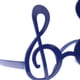 thumbnail image 4 of Clef Música Notación Símbolo Novedad Regalo Disfraces Azul Zulema Divertidos Anteojos Unisex, 4 of 8