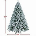 thumbnail image 4 of Yaheetech 7.5Ft Pre-lit Flocked Artificial Christmas Tree with Foldable Stand and Warm Lights, Green, 4 of 9