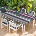thumbnail image 2 of Modern Boho Art Table Cloths for 6 Foot Rectangle Tables, Colorful Abstract Bohemian Paisley Minimalist Patio Waterproof Elastic Fitted Tablecloths, Washable Rectangular Table Cover for Camping, 2 of 8