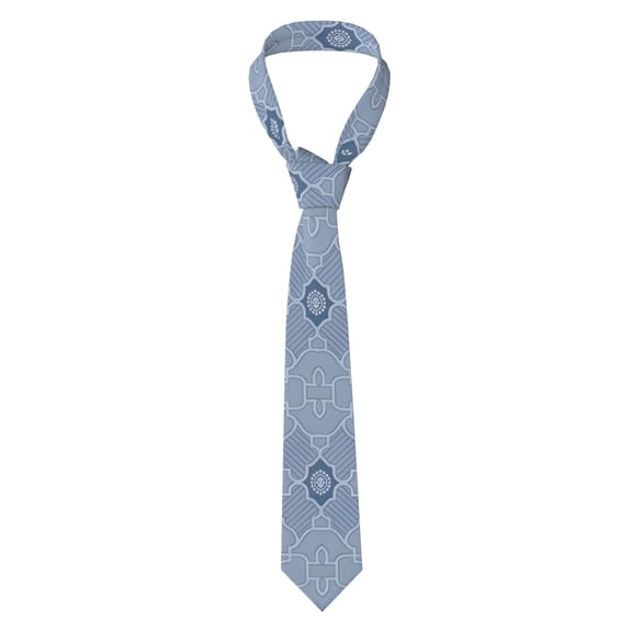 Men's Tie, Checkered Texture Floral Printed Tie Fashionable Wedding Party Best Man Suit Tie Work Tie Male Birthday Gift
