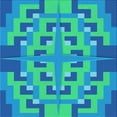 thumbnail image 1 of Ahgly Company Machine Washable Indoor Square Transitional Blue Area Rugs, 6' Square, 1 of 7