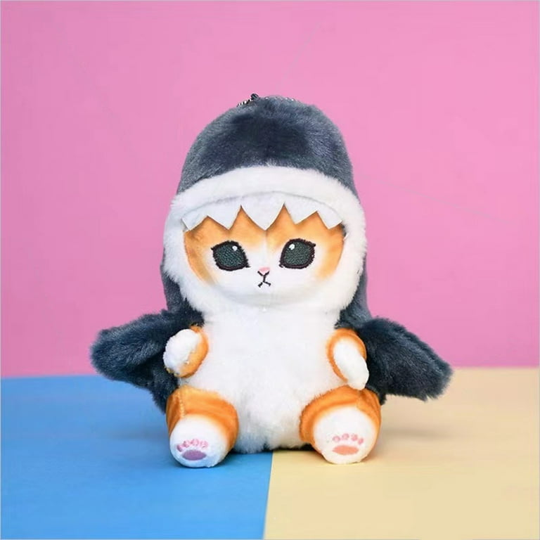 Adorable Miniso Cat Plush Shark, Shrimp, And Cat Dolls For Room