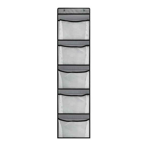 Pompotops Closet Hanging Organizer with 5 Mesh Pockets Lining Board And Five Frames For Underwear Storage And Organization, Large Non-woven Fabric Storage And Hanging Bag