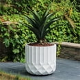 thumbnail image 2 of Luxen Home WHPL1373 14,7 Po Planteuse Moderne Ronde MgO&44; Blanc, 2 of 5