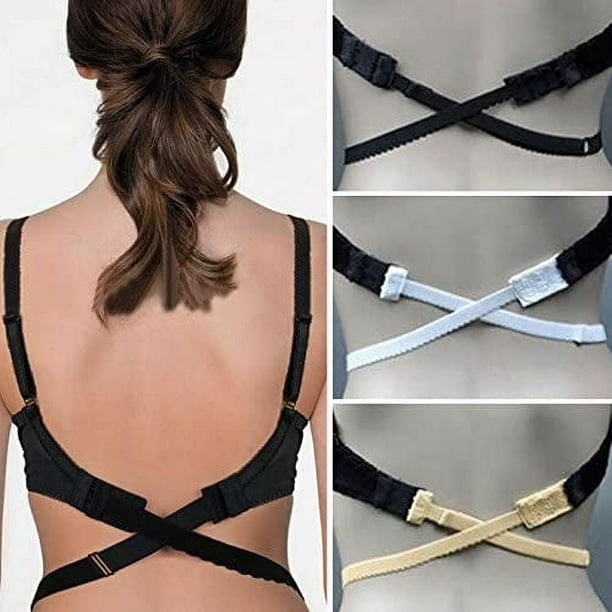 Low Back Bra Strap Converter Extender - Choose Your Colour White - Black or  Nude or Pack of 3 