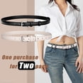 thumbnail image 3 of Timarkment 2 pcs Belts for Women with Silver Pin Buckle Skinny Leather Women Belts for Jeans Dresses, 3 of 9