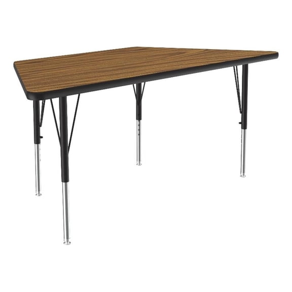 Correll Thermal Fused 60"x 30" Laminate Wood Activity Table in Medium Oak